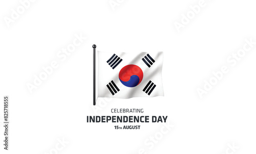 flag of south korea vector on white background