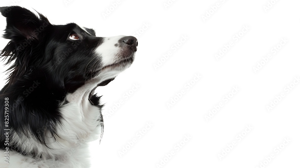 border collie dog isolated on a white background : Generative AI border collie dog isolated on a white background : Generative AI