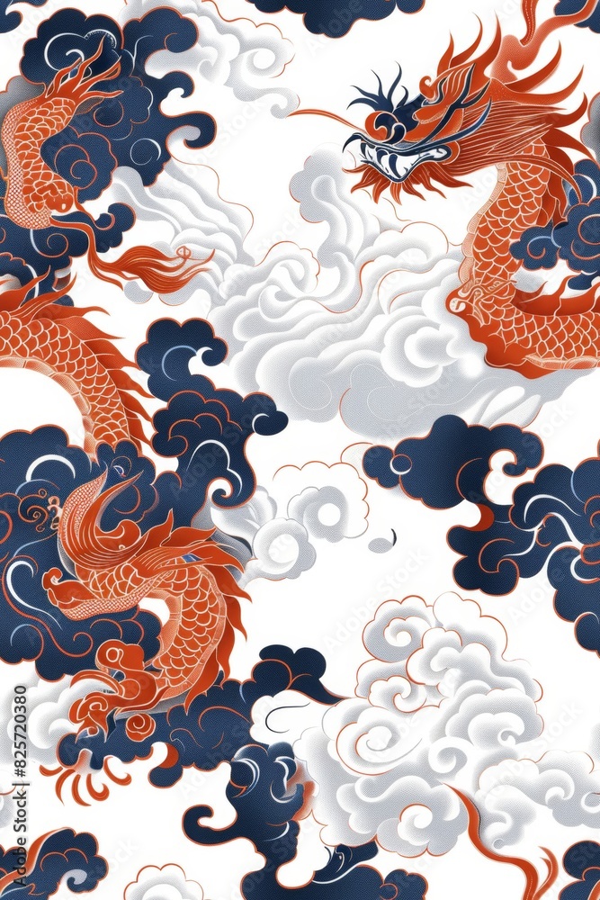 Fototapeta premium Beautiful seamless pattern