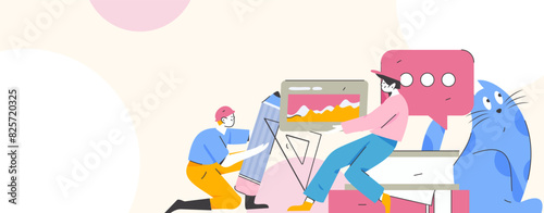 Education and learning people flat vector concept hand drawn illustration
