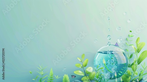 world water monitoring day background concept. copy space photo