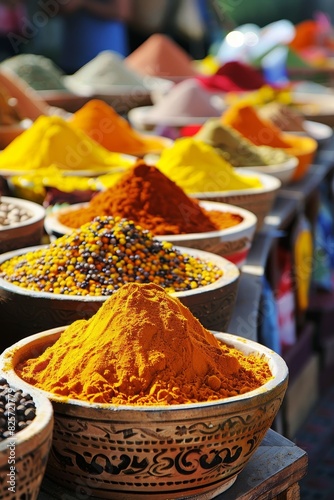 Spices offering a feast for the senses at a market