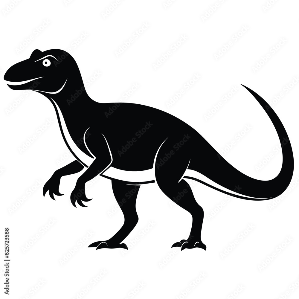 Solid color Barinasuchus vector on white background