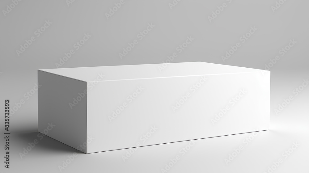 A white cardboard box on a white background, empty and open, ideal for packaging or gifts A white cardboard box on a white background, empty and open, ideal for packaging or gifts