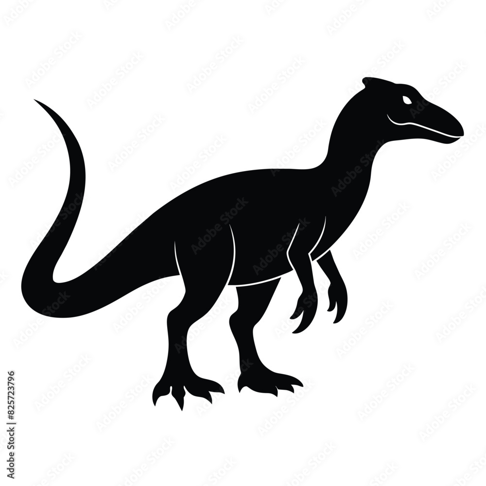 Solid color Barinasuchus vector on white background