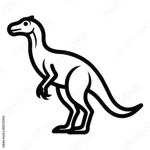 Solid color Barinasuchus vector on white background