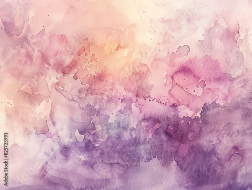 Watercolor texture with a soft, dreamy palette of pinks and purples © Sukifli.D