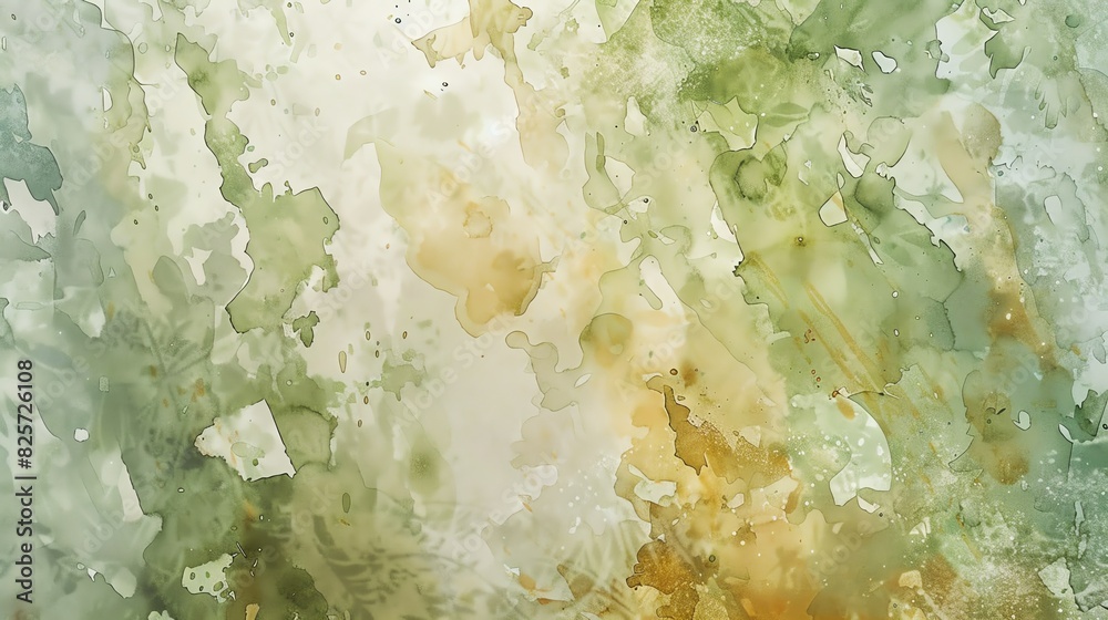 Watercolor texture with a mix of earthy tones and soft greens, evoking a natural feel Watercolor texture with a mix of earthy tones and soft greens, evoking a natural feel