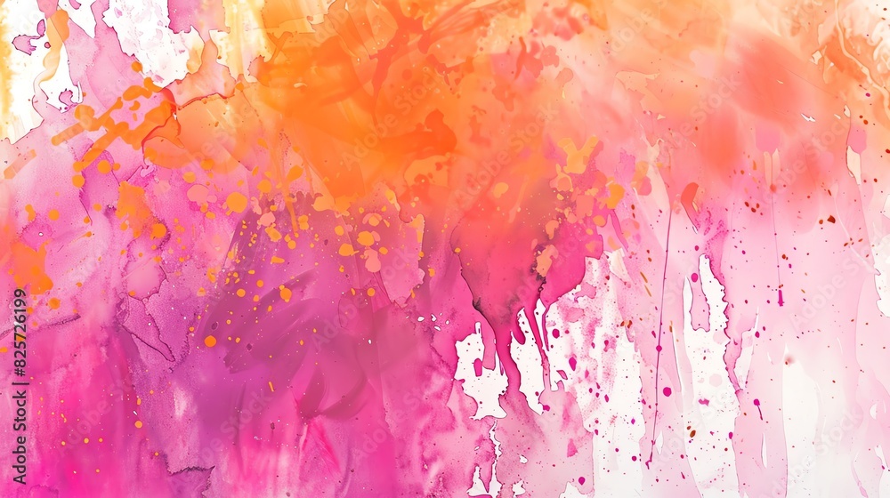 Fototapeta premium Watercolor texture with vibrant splashes of neon colors on a dark background