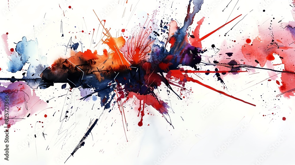 Artistic watercolor ink splashes, bold and dynamic Artistic watercolor ink splashes, bold and dynamic