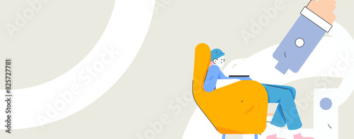 Education and learning people flat vector concept hand drawn illustration
