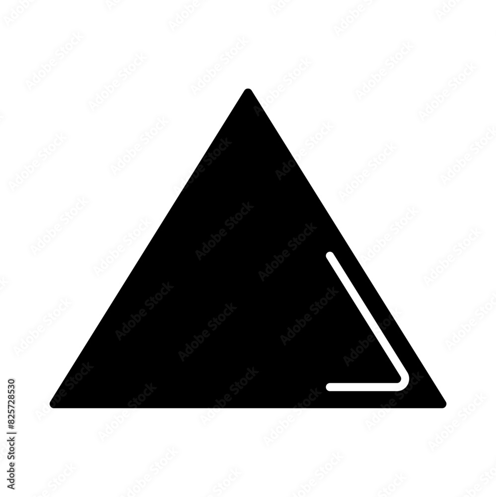 triangle icon, silhouette vector isolated on white background. simple and modern design triangle icon, silhouette vector isolated on white background. simple and modern design