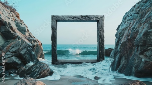 Frame mockup, a solid foundation that underscores the importance of building strong beginnings photo