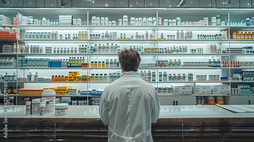 Behind the Counter: Pharmacist Amidst Pharmaceuticals