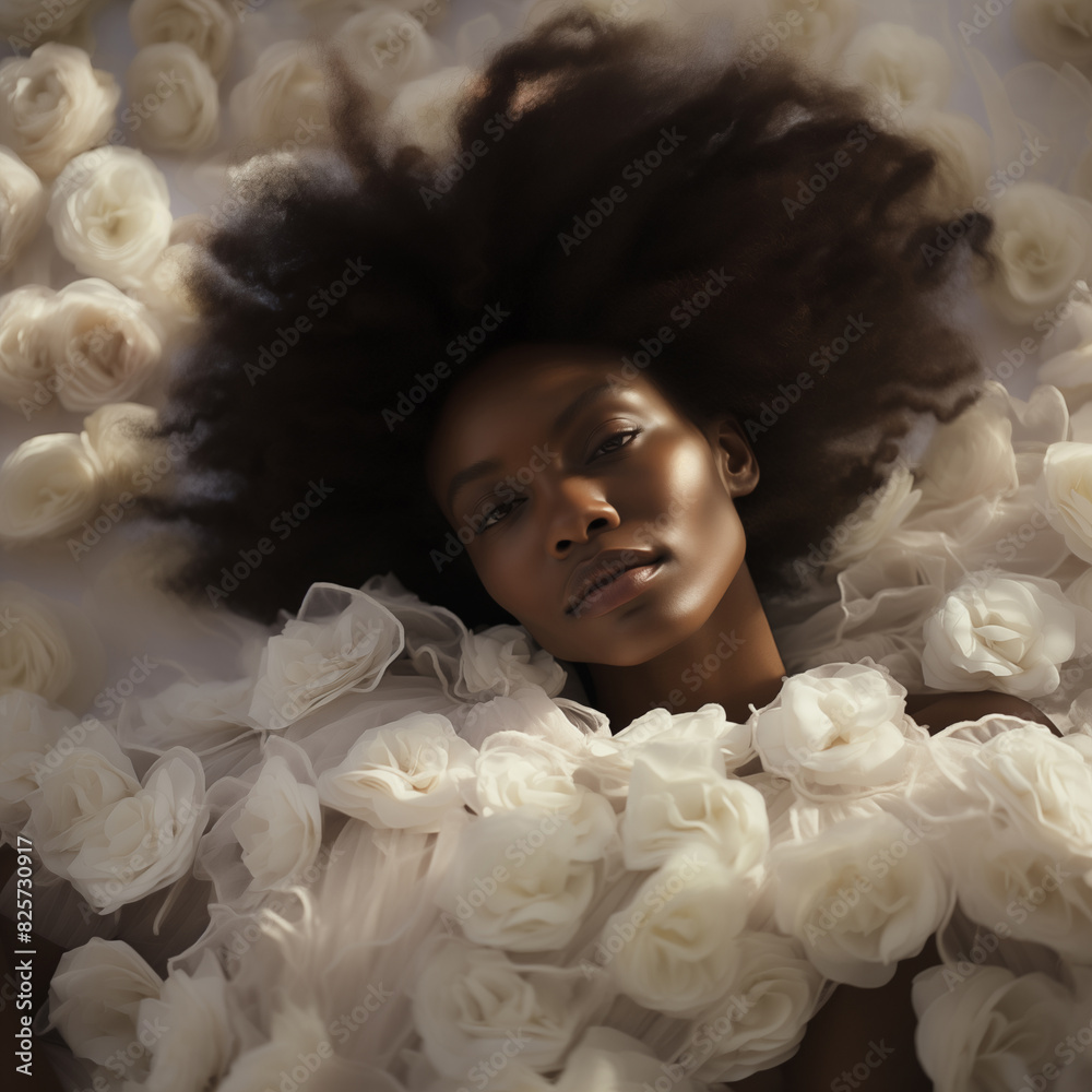 Portrait of a stunning african american woman in the fashion photography style Portrait of a stunning african american woman in the fashion photography style