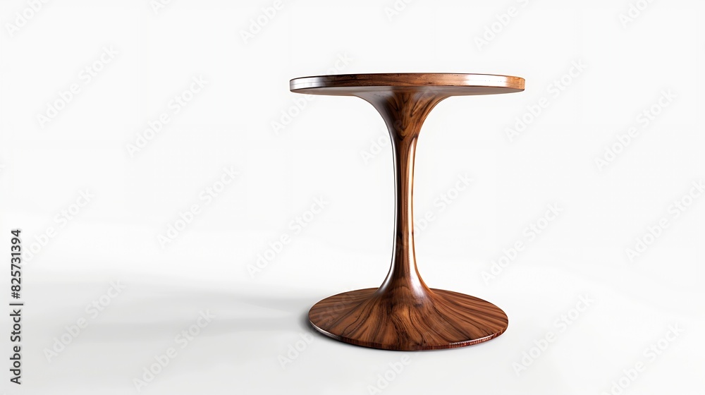 Elegant side table isolated over white with clipping path : Generative AI Elegant side table isolated over white with clipping path : Generative AI