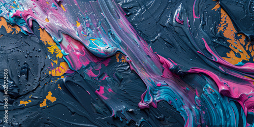 Texture Abstract Artistic Background Multicolored Oil Paints Created Using Artificial Intelligence
