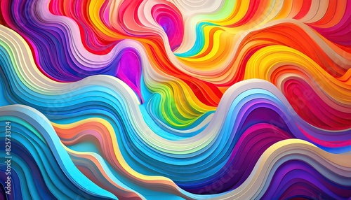 abstract colorful 3d background with a winding curve pattern artistic image