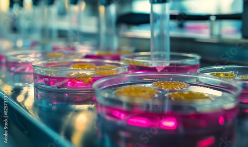 High-Detail Image of Tissue Cultures in Petri Dish  © wpw