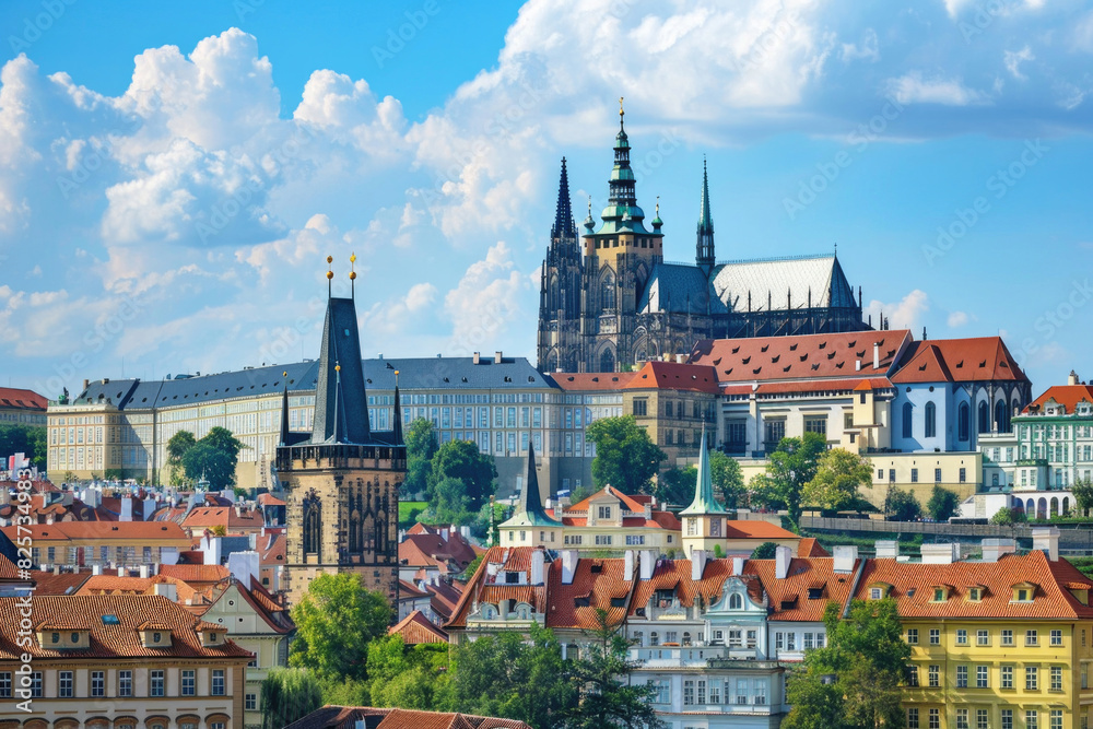 Prague Castle with its Gothic architecture and panoramic views of Prague