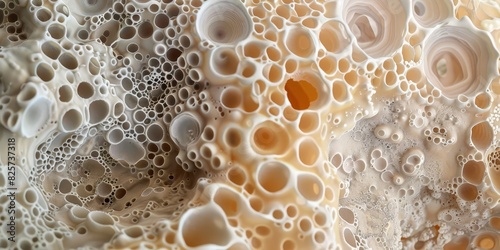 Image is of a tissue with a lot of holes in it generated by AI photo