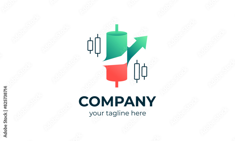 Fototapeta premium Trading Logo, Ready to complete your graphic needs.