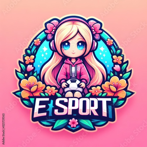 Feminine E-Sport Logo: Strength and Elegance in Competition