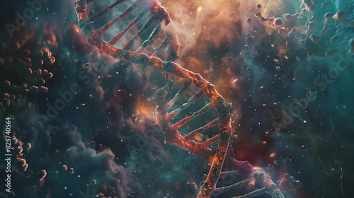 Stellar Genetics: The Cosmos Within DNA photo