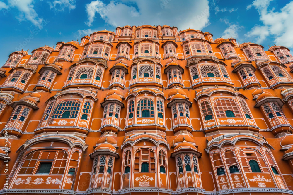 Hawa Mahal in Jaipur with its unique honeycomb façade and pink sandstone