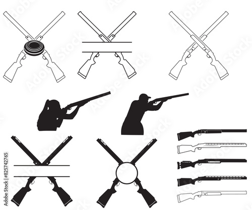 Print Skeet Shooter, Shooting Silhouette, Hunting & Shooting Eps, Trapshooting Gift, Shooting Players 