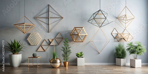 Clean, sleek geometric shapes in a minimalist design photo