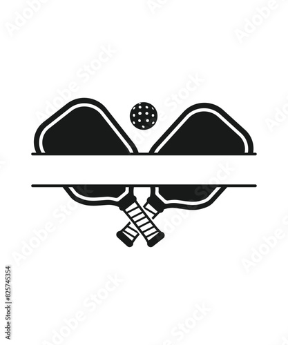 Print Pickleball paddles Splite,  Pickleball clipart, Pickleball silhouette, Pickleball paddles outline Gifts Pickleball paddles Tshirt