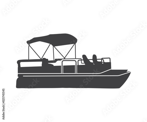 Print Print Pontoon Boat Design, Pontoon Boat Clipart, Pontoon Boat Vector, Pontoon Boat Gift, Pontoon Boat Outline