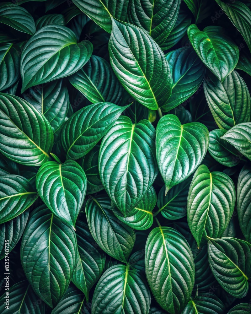 Lush green leaves creating a vibrant natural pattern. Lush green leaves creating a vibrant natural pattern.