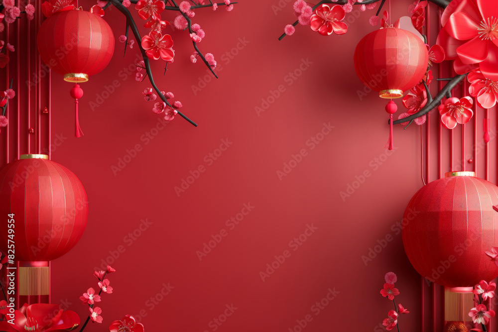 Traditional holiday background in Asian style. Chinese Mid-Autumn Festival, Happy New Year. spring festival Asian decor for lunar new year Traditional holiday background in Asian style. Chinese Mid-Autumn Festival, Happy New Year. spring festival Asian decor for lunar new year