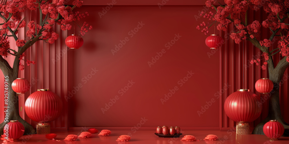 Traditional holiday background in Asian style. Chinese Mid-Autumn Festival, Happy New Year. spring festival Asian decor for lunar new year Traditional holiday background in Asian style. Chinese Mid-Autumn Festival, Happy New Year. spring festival Asian decor for lunar new year