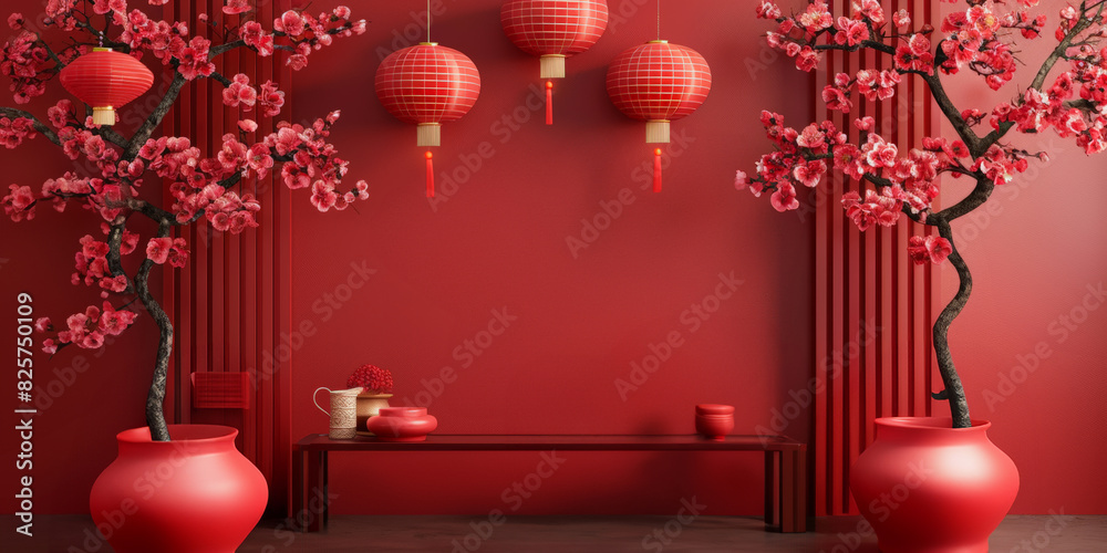 Traditional holiday background in Asian style. Chinese Mid-Autumn Festival, Happy New Year. spring festival Asian decor for lunar new year Traditional holiday background in Asian style. Chinese Mid-Autumn Festival, Happy New Year. spring festival Asian decor for lunar new year