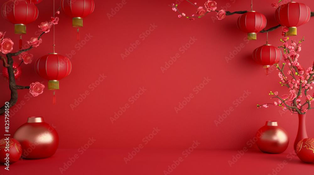 Traditional holiday background in Asian style. Chinese Mid-Autumn Festival, Happy New Year. spring festival Asian decor for lunar new year Traditional holiday background in Asian style. Chinese Mid-Autumn Festival, Happy New Year. spring festival Asian decor for lunar new year