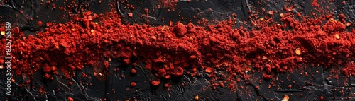Red paprika on a ground surface