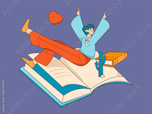 Education and learning people flat vector concept hand drawn illustration
