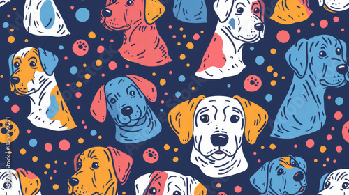 Cute and Colorful Dog Doodle Pattern for Kids