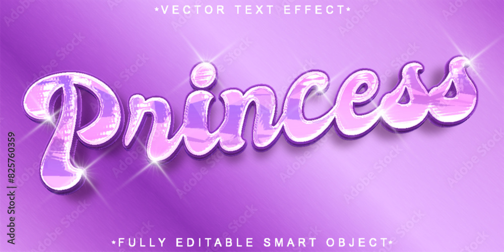 Pink Shiny Glitter Princess Vector Fully Editable Smart Object Text Effect Pink Shiny Glitter Princess Vector Fully Editable Smart Object Text Effect