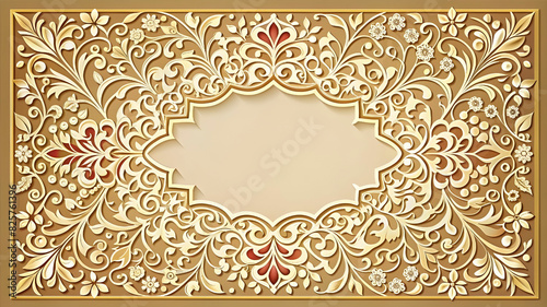 Arabesque Style Background Design Luxury Royal Floral Ornamental Mandala in Dynamic Colors.