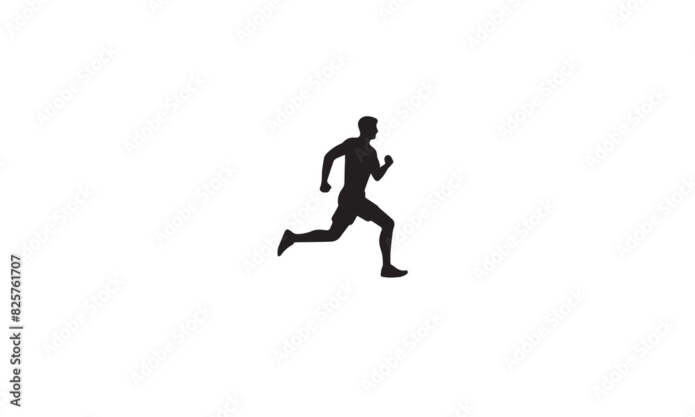  runs logo black simple flat icon on white background