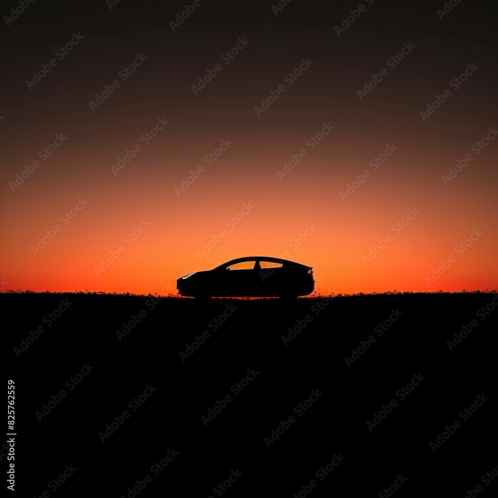Fototapeta premium Car silhouette modern