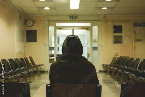 Person Pacing Anxiously in Waiting Room
