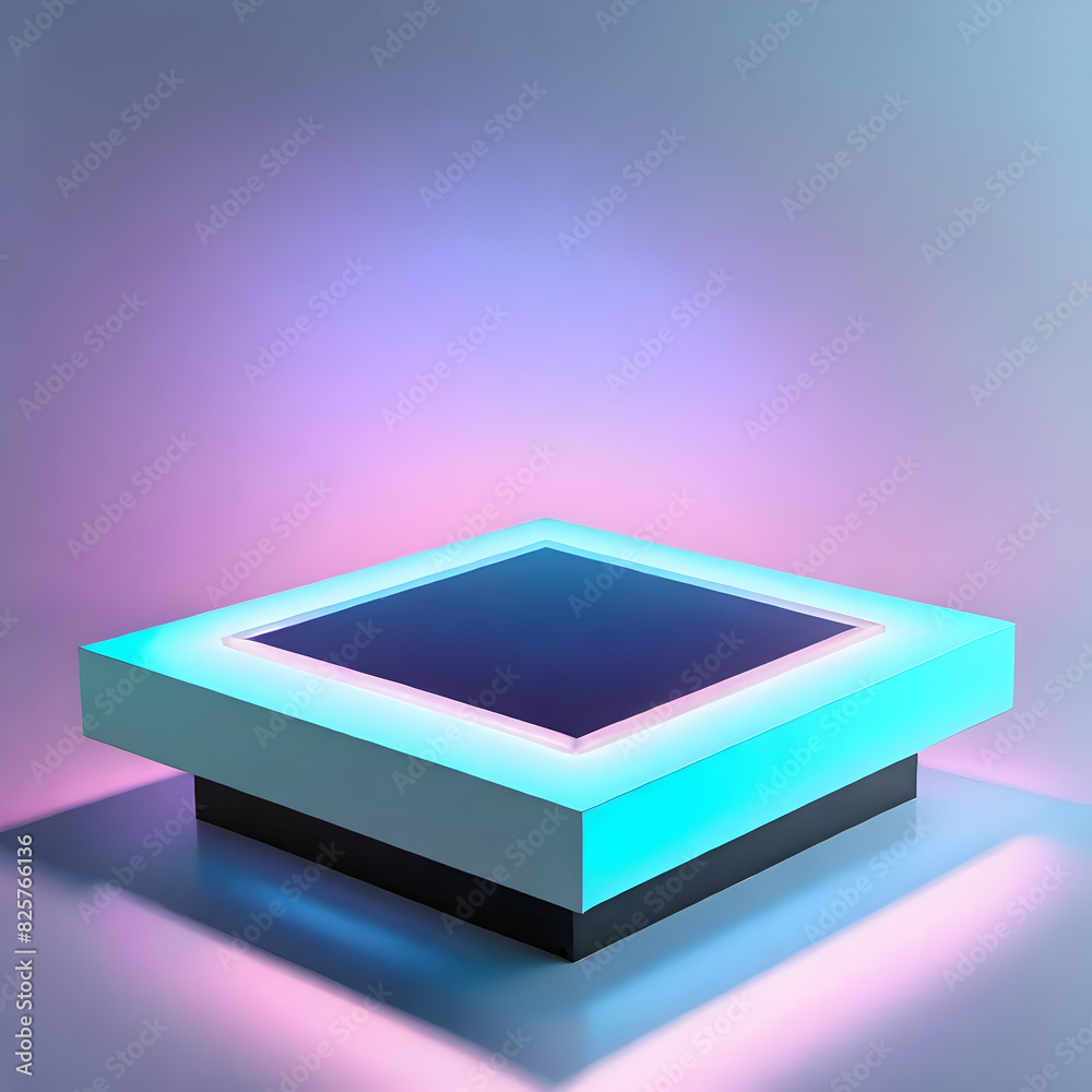 Hologram light background and blank for placing product Hologram light background and blank for placing product