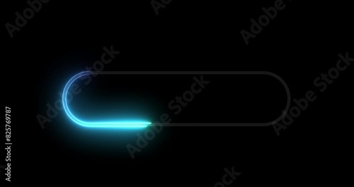 Neon retro style name placeholder neon sign board 4K.Empty title space intro reveal shiny glowing rectangular frame for nightclubs, motels, and hotels. Circus billboard show opener credit role asset.
