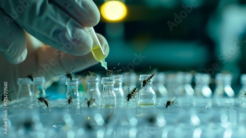 Lab testing of a vaccine for disease-causing mosquitoes photo