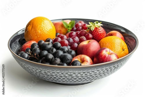 A beautiful still life of a bowl of fruit